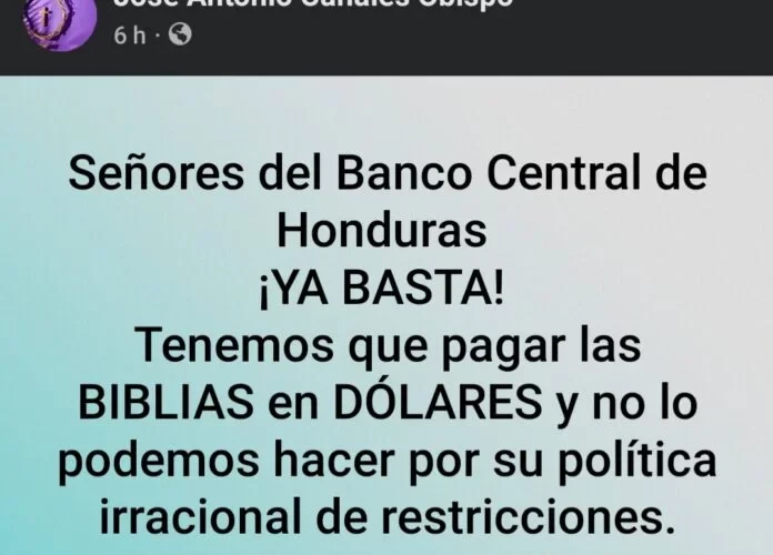 NO HAY DÓLARES NI PA BIBLIAS