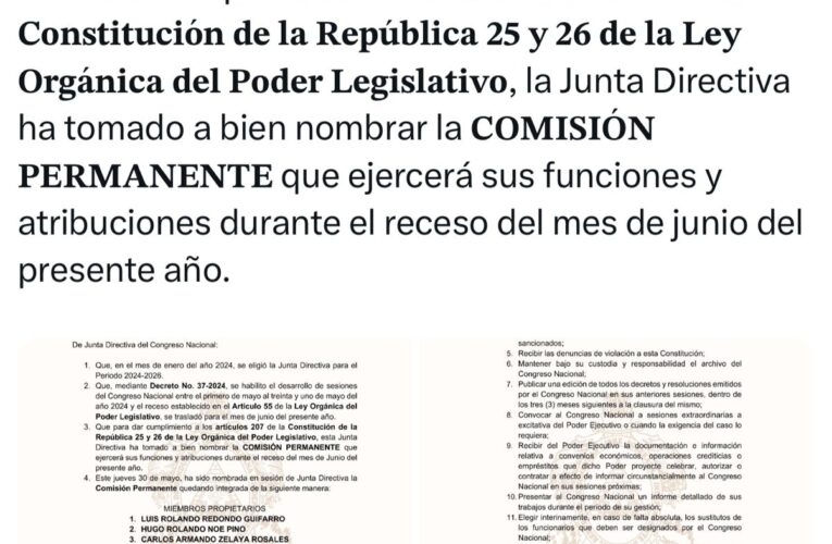 CONGRESO CUMPLE EL TRÁMITE