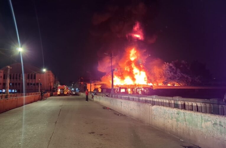 MILLONARIAS PERDIDAS POR INCENDIO EN MERCADO